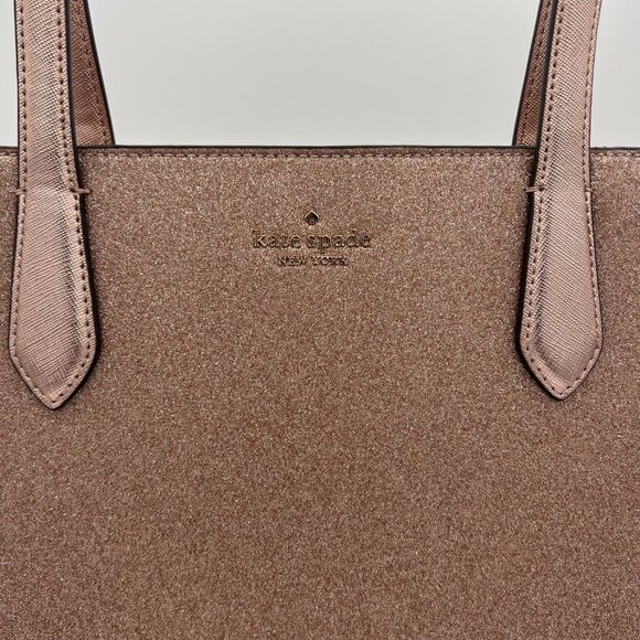 Kate Spade Glitter Tote – Rose Gold Champagne - Picture 3 of 10